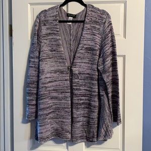 Jones New York Purple Grey Cardigan Size 2x